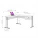 Escrivaninha para Computador L com 2 Gavetas Range Branco