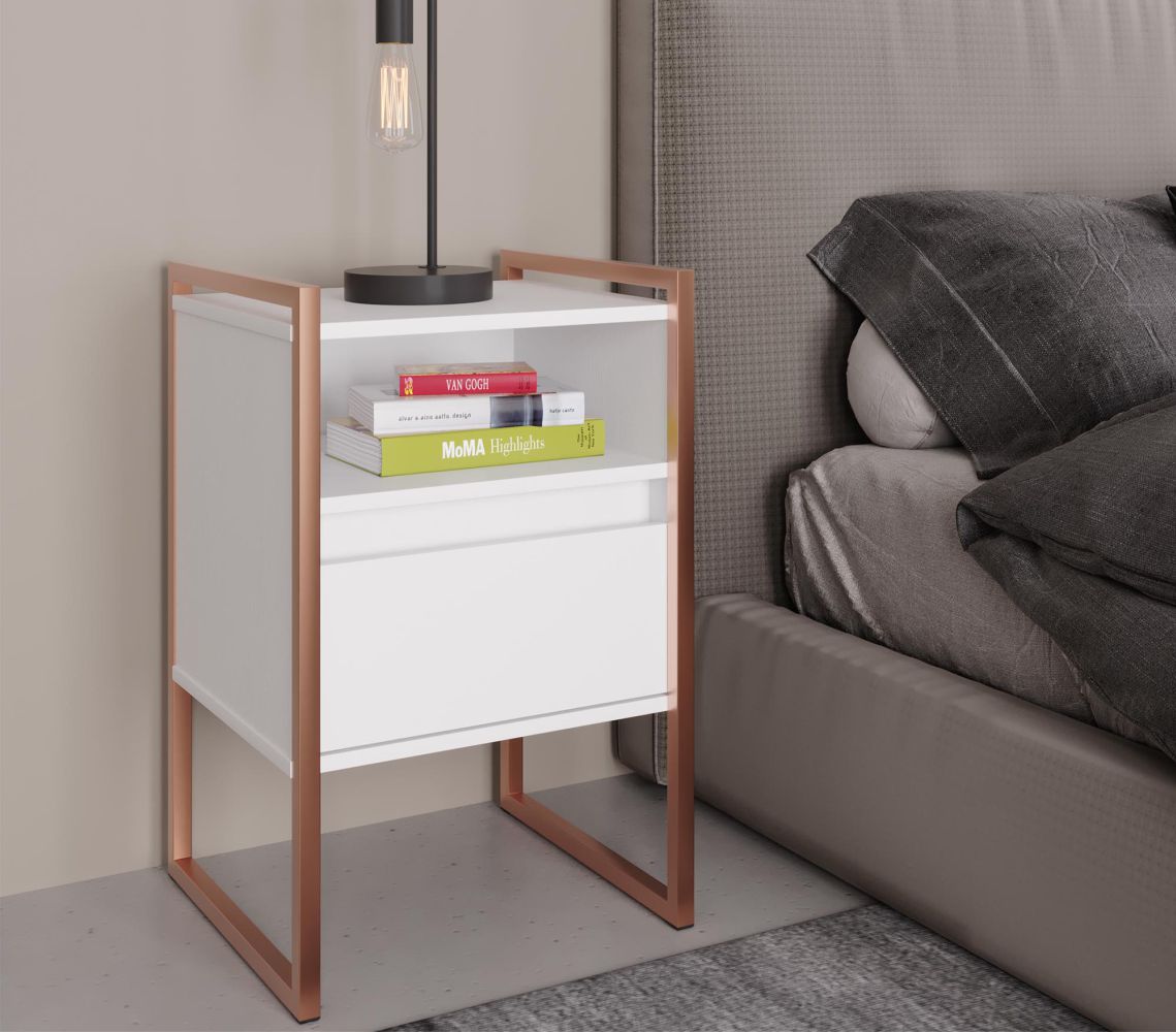 Gaveteiro Industrial com Gaveta Kinfe Branco Cobre