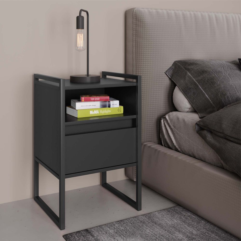 Gaveteiro Industrial com Gaveta Kinfe Preto Onix