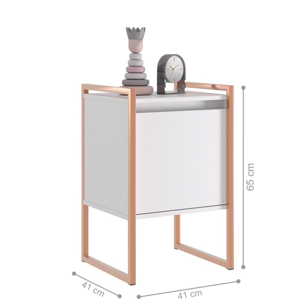 Gaveteiro Industrial com Porta Atena Branco Cobre