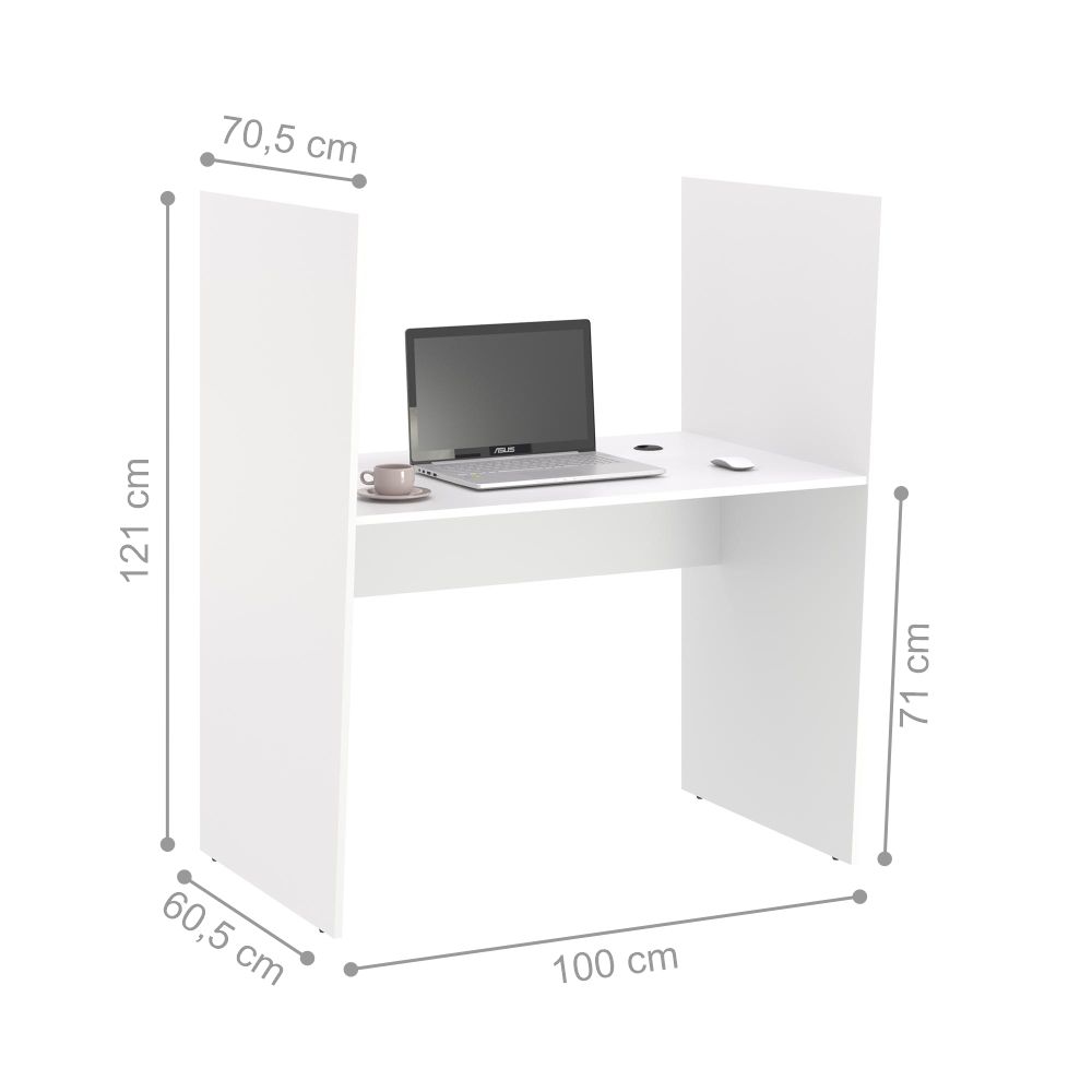 Guichê de Atendimento 1 Lugar Iron Branco