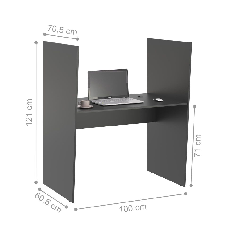 Guichê de Atendimento 1 Lugar Iron Preto Onix