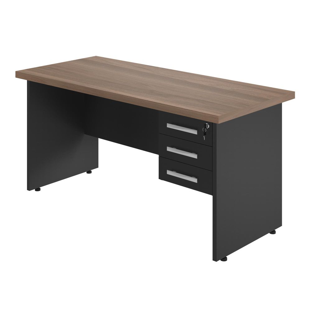 Jogo Armario com Mesa de Computador Eslovénia Noce Preto