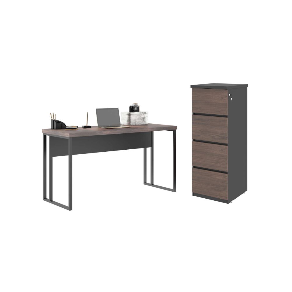 Jogo Arquivo com Mesa de Computador Cuba Freijo Preto