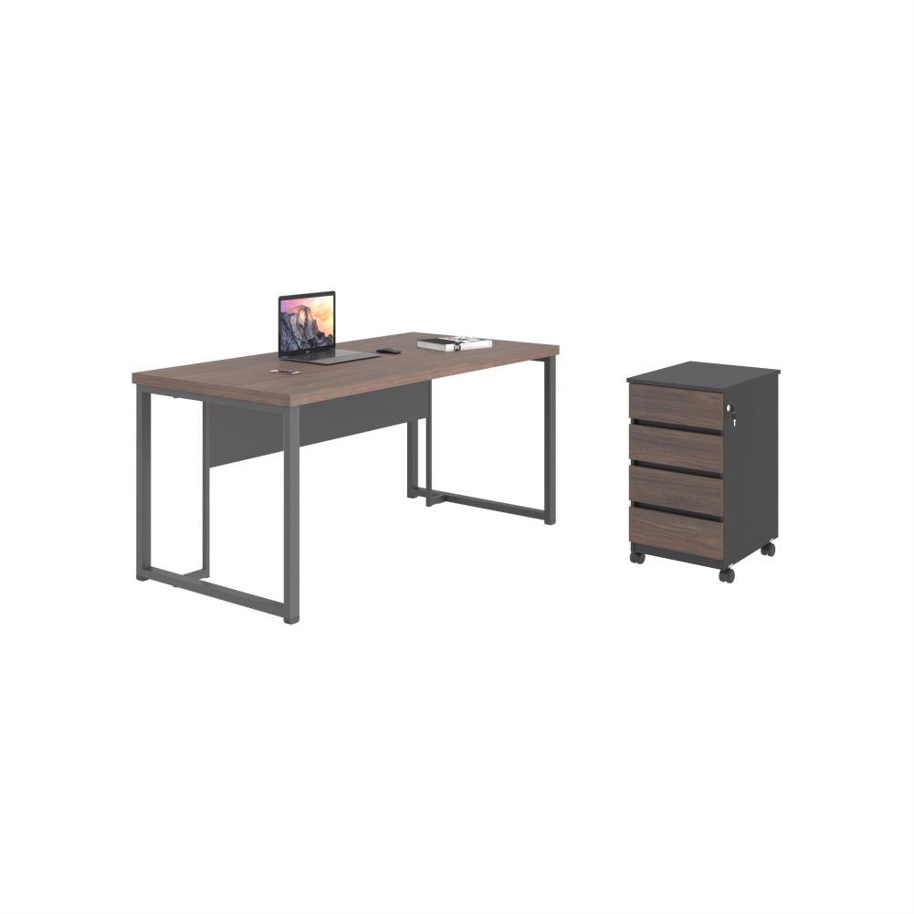 Jogo Arquivo e Mesa Ampli Freijo Preto