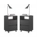 KIt de 2 Gaveteiros Flex Preto Onix