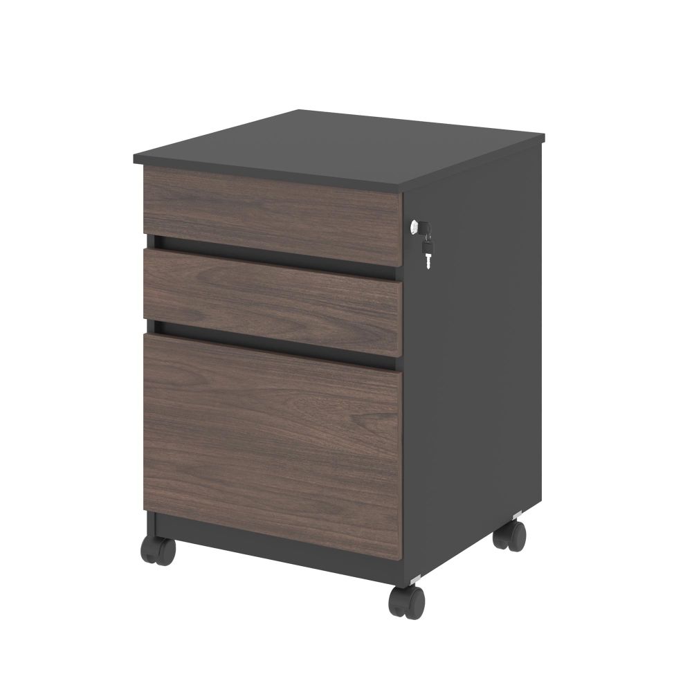 Mesa 1200 com Gaveteiro Formosa Freijo Preto
