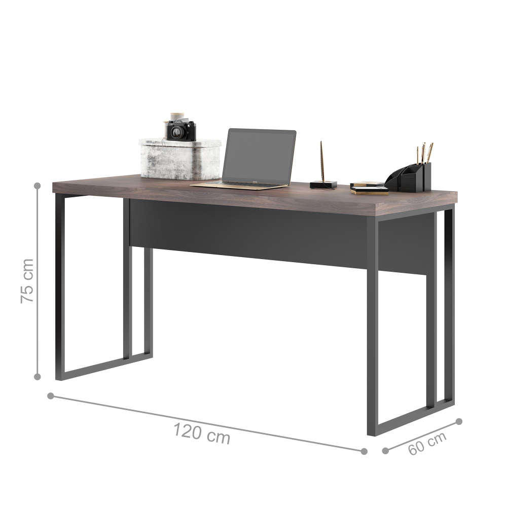 Mesa 1200 com Gaveteiro Formosa Freijo Preto