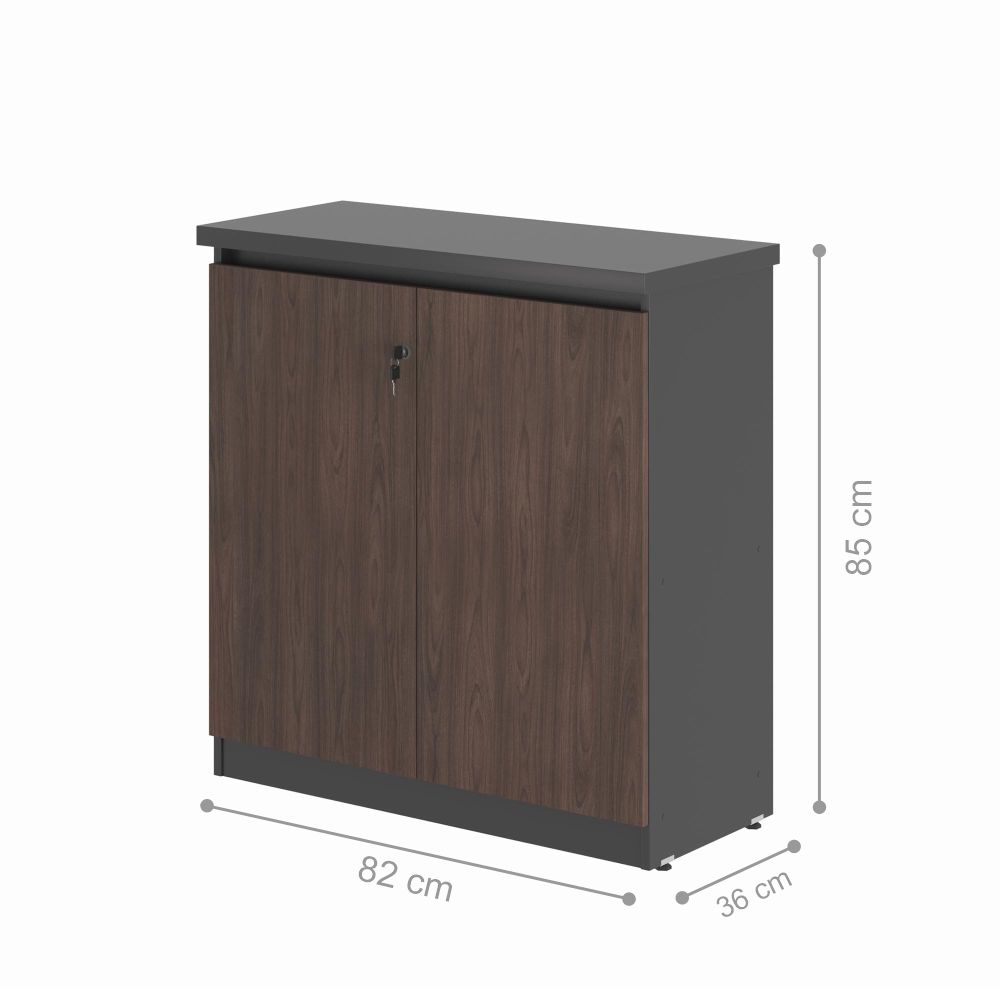 Mesa 1200 e Armário Balcao Maria Freijo Preto