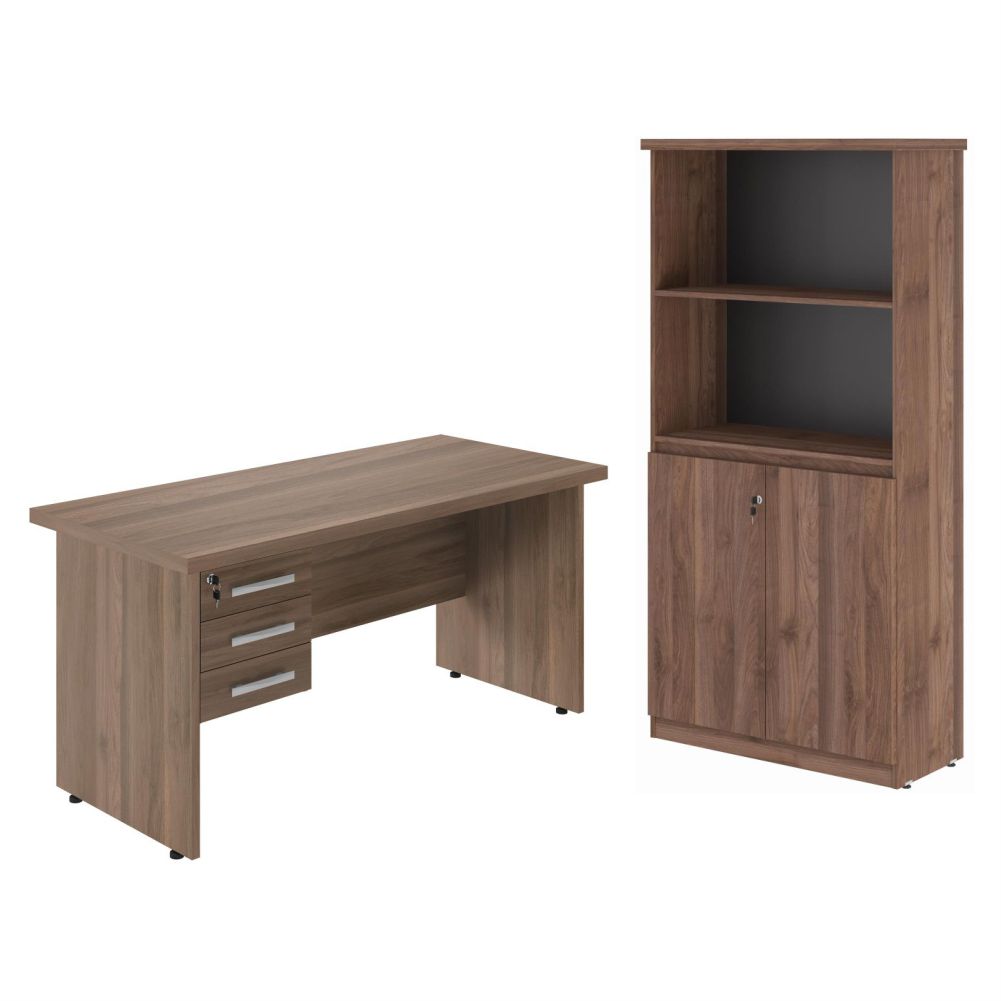 Mesa 1600 com Armário Belvedere Noce