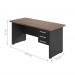 Mesa 1600 com Armário Belvedere Noce Preto