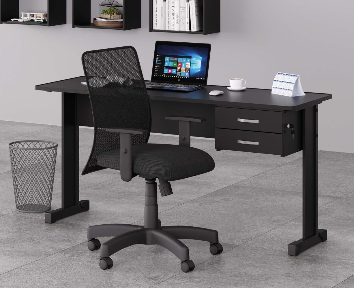 Mesa Escritório Atlanta Preto Onix