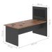 Mesa com Painel Clat Noce Preto