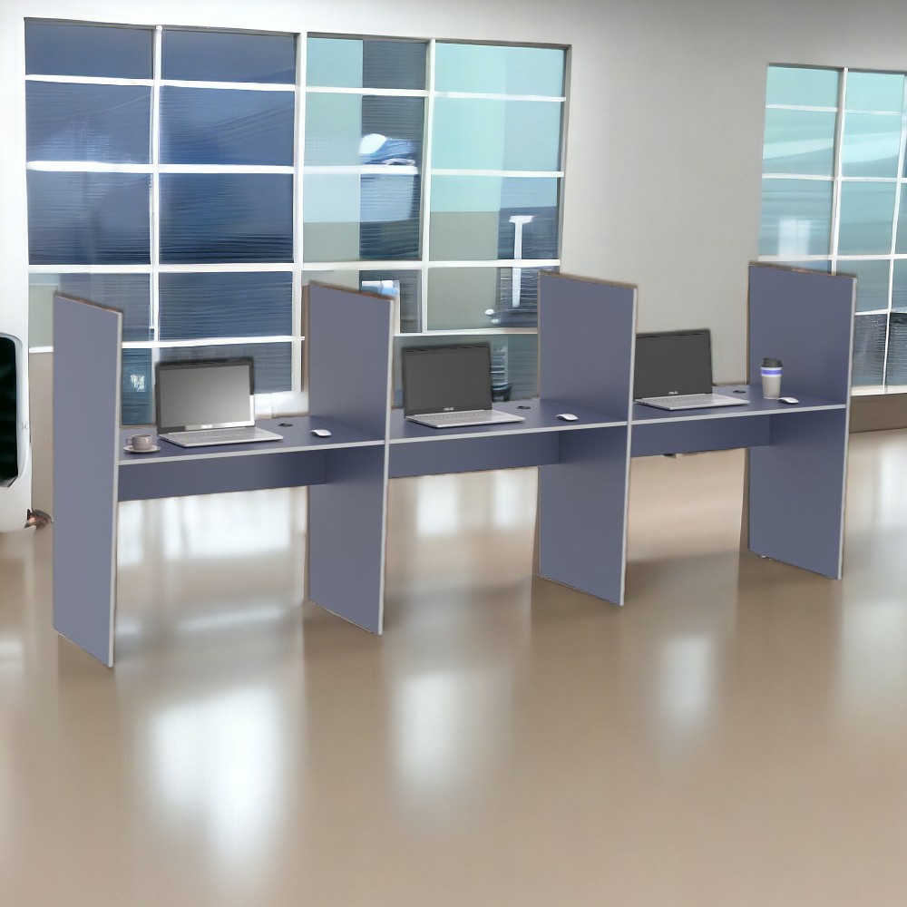 Mesa de Atendimento 3 Lugar Iron Azul