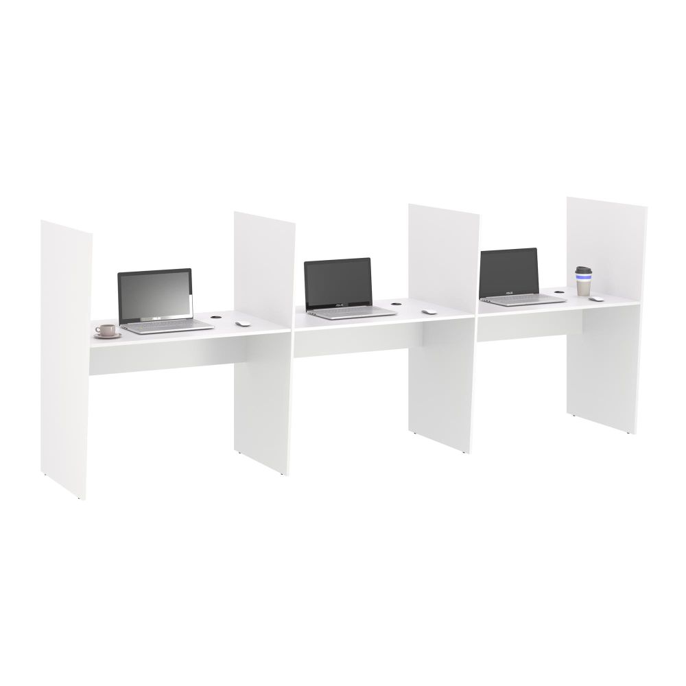 Mesa de Atendimento 3 Lugar Iron Branco