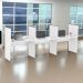 Mesa de Atendimento 3 Lugar Iron Branco