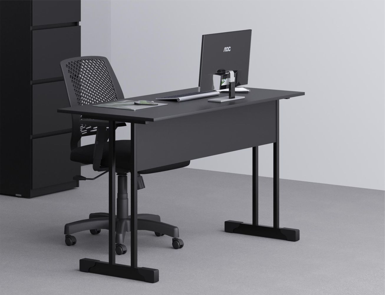 Mesa de Computador Bloc 1200 Ale Preto Onix