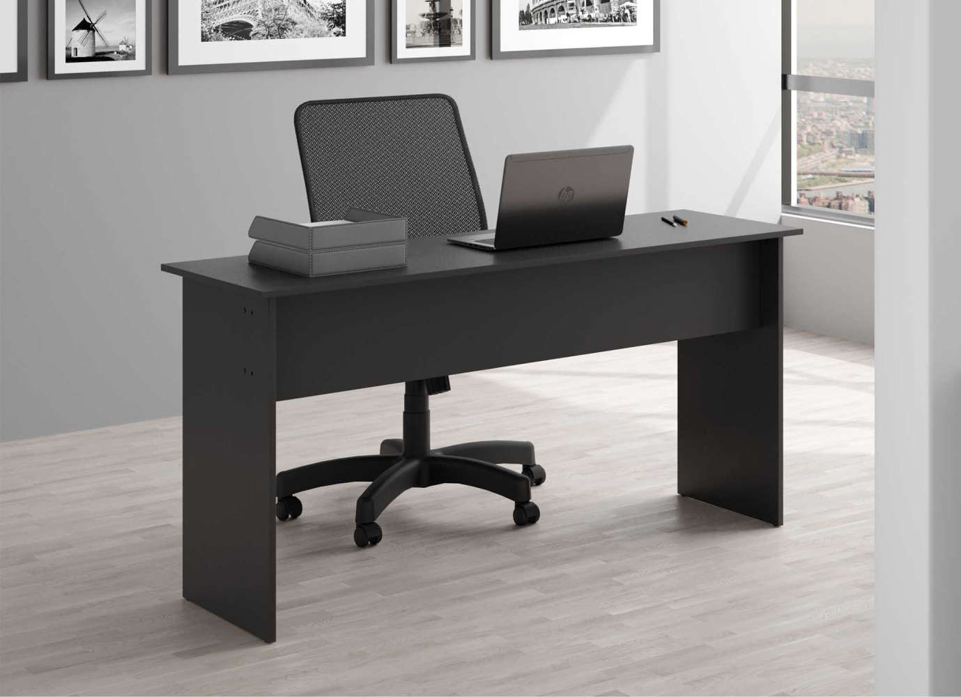 Mesa de Computador com Gaveteiro 1200 Faucet Preto Onix