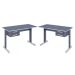 Mesa de Escritório Azul Escrivaninha com 2 Gavetas Boston
