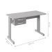 Mesa de Escritório Cinza Escrivaninha com 2 Gavetas Boston