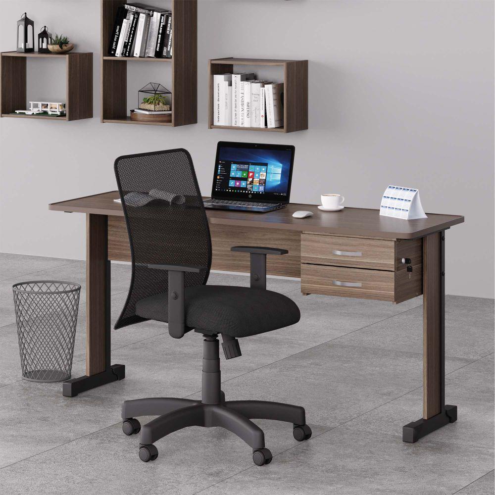Mesa de Escritório Escrivaninha com 2 Gavetas Boston - Affara
