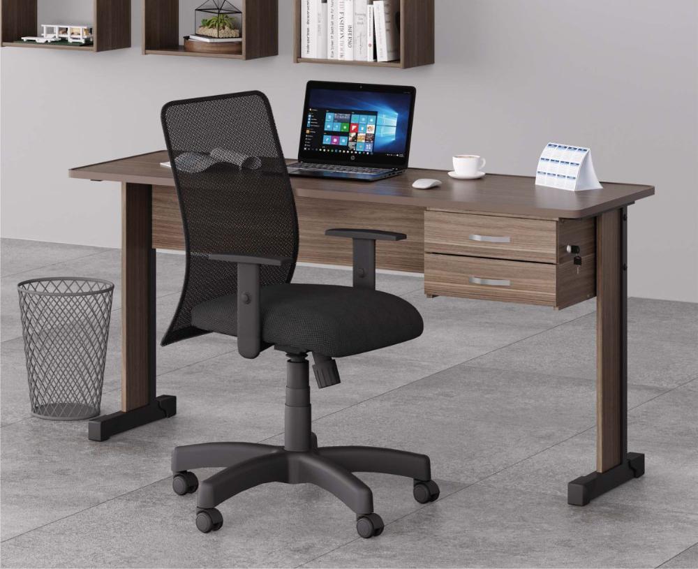 Mesa de Escritório Escrivaninha com 2 Gavetas Boston - Affara