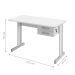 Mesa de Escritório Escrivaninha com 2 Gavetas Boston - Branco