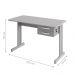 Mesa de Escritório Escrivaninha com 2 Gavetas Boston - Cinza