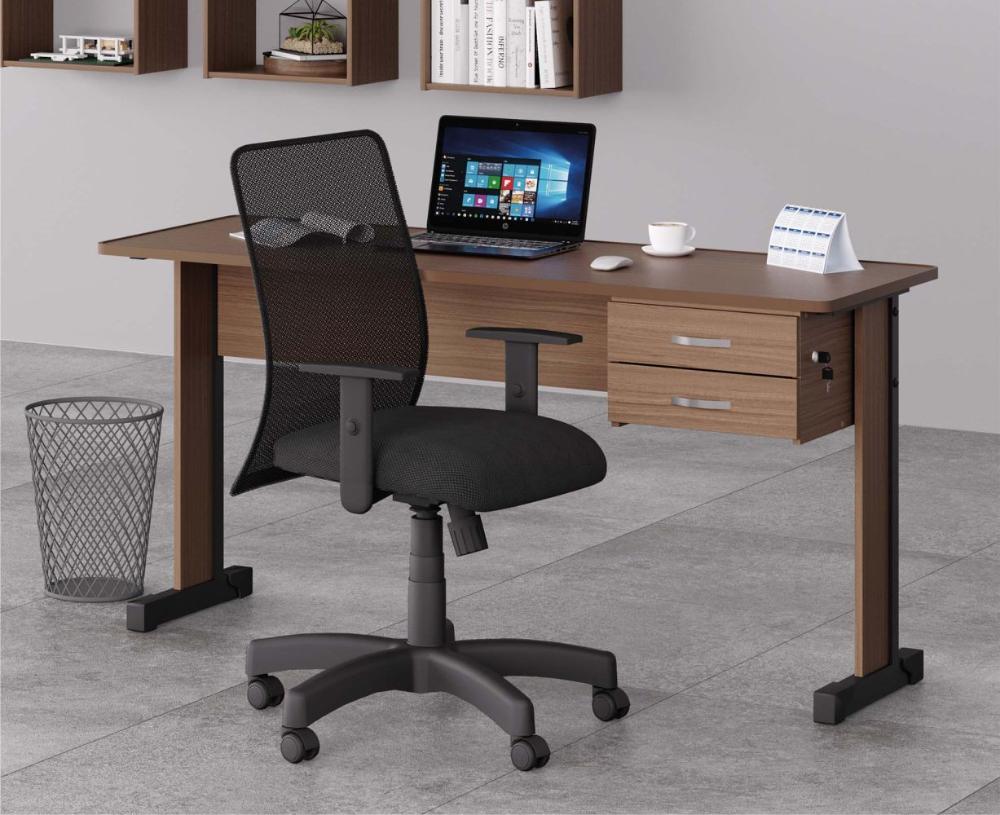 Mesa de Escritório Escrivaninha com 2 Gavetas Boston - Montana