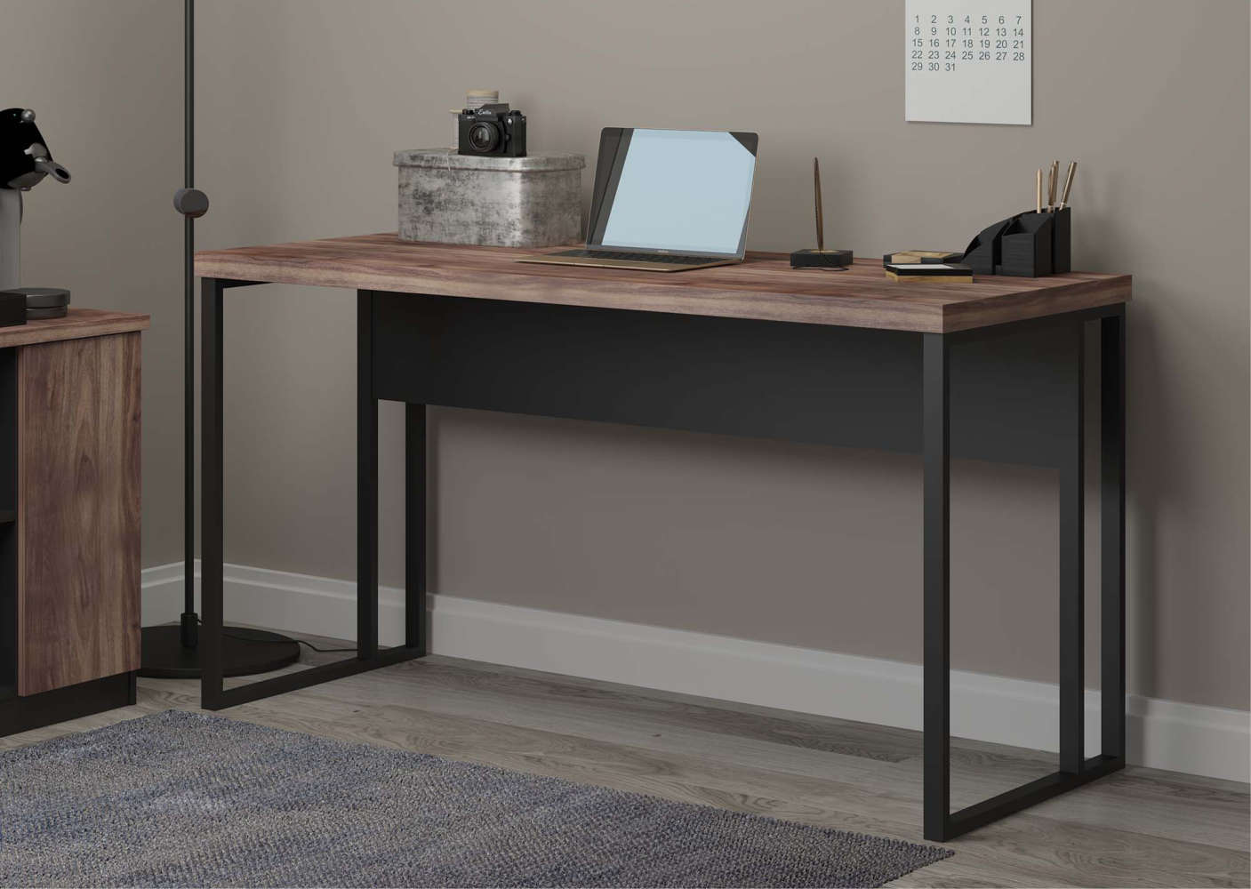 Mesa de Escritorio 1.2 Bloc Noce Preto