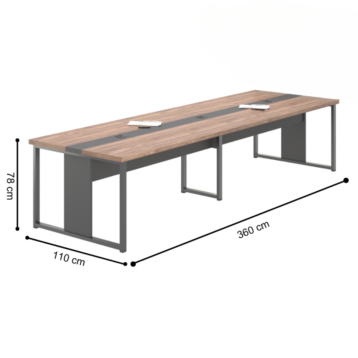 Mesa de Escritorio 3.60 First Noce Preto