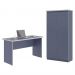 Mesa de Escritorio com Armário 2 Portas Pampulha Azul