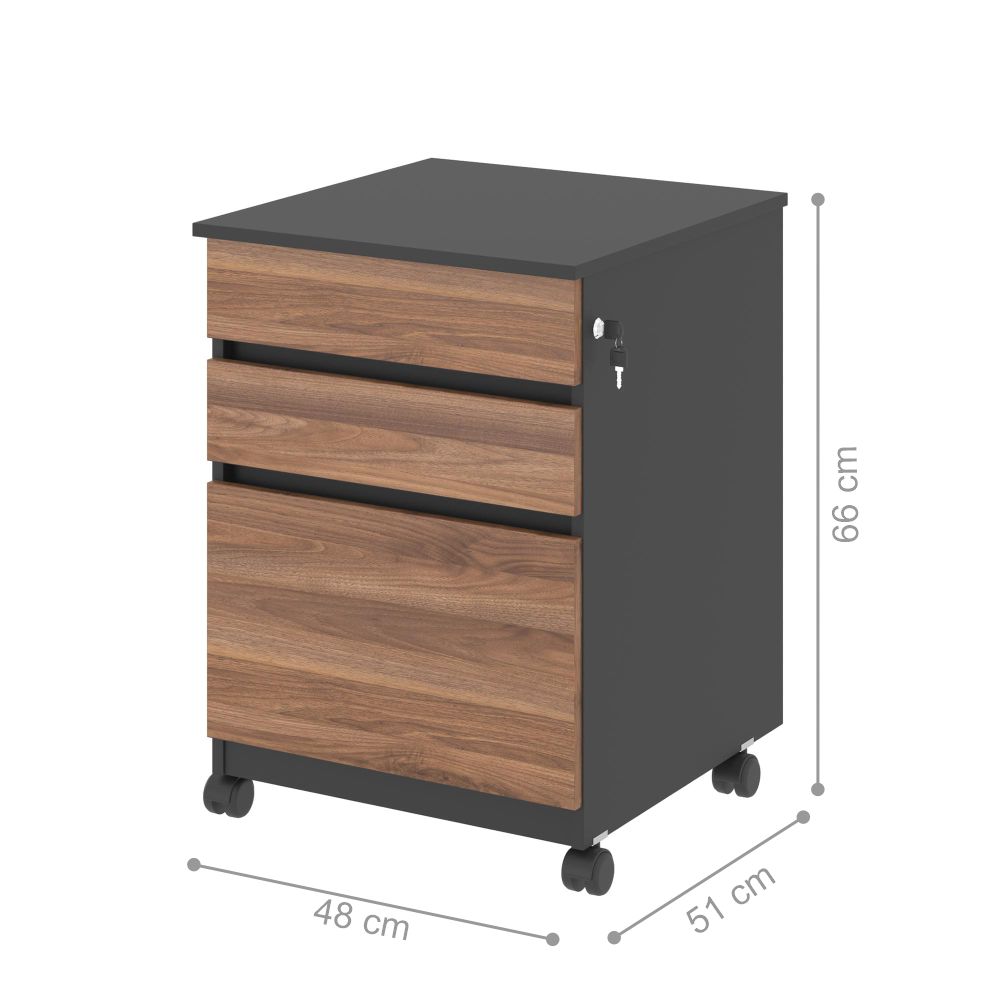 Mesa e Gaveteiro Bela Noce Preto