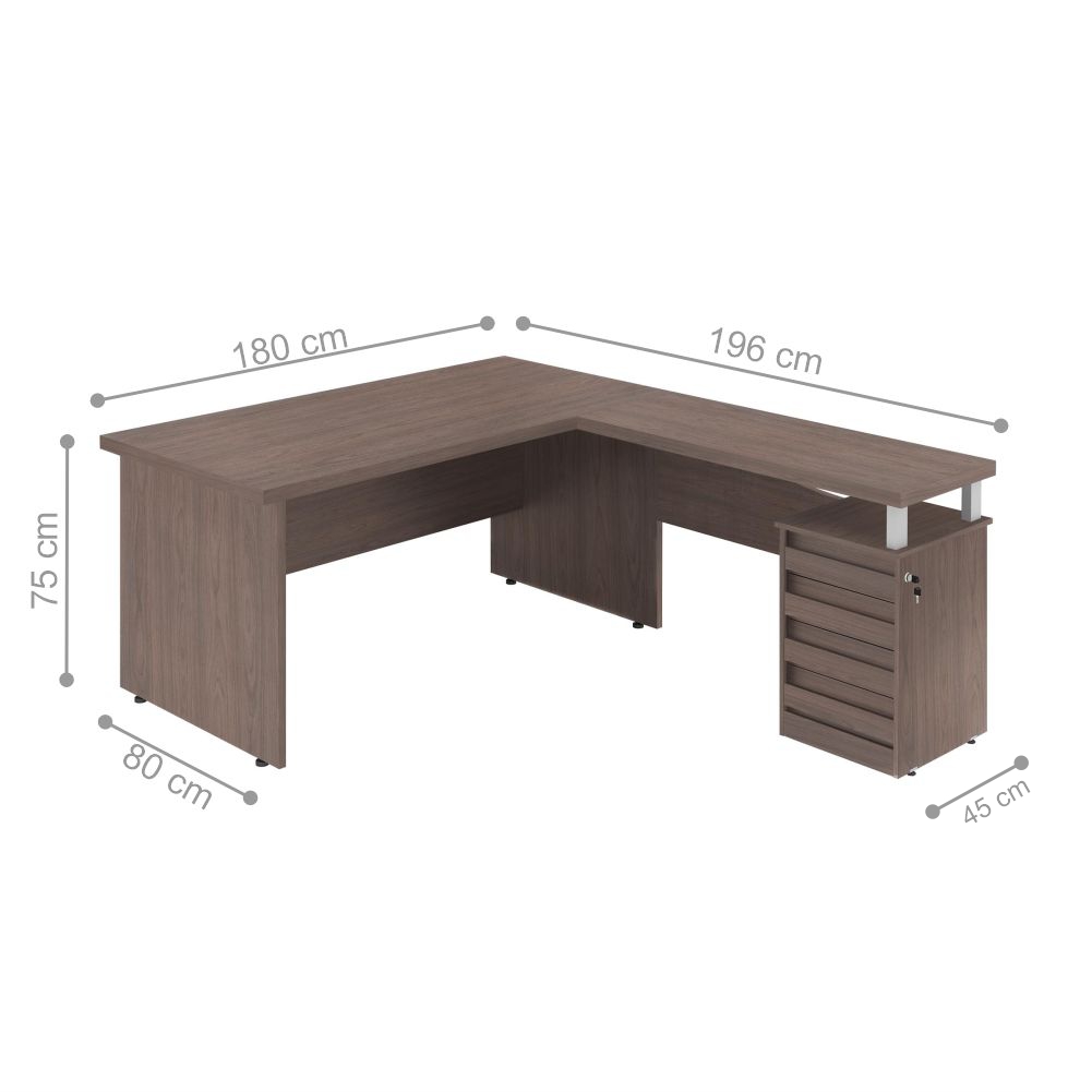 Mesa em L 1.8 Brasil  Freijo