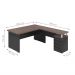 Mesa em L 1.8 Brasil  Freijo Preto