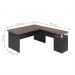 Mesa em L 1.8 Brasil  Freijo Preto