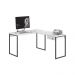 Mesa em L com 1 Gavetas Ferv Branco