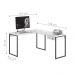 Mesa em L com 1 Gavetas Ferv Branco