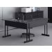 Mesa em L com 2 Gavetas Rael Preto Onix