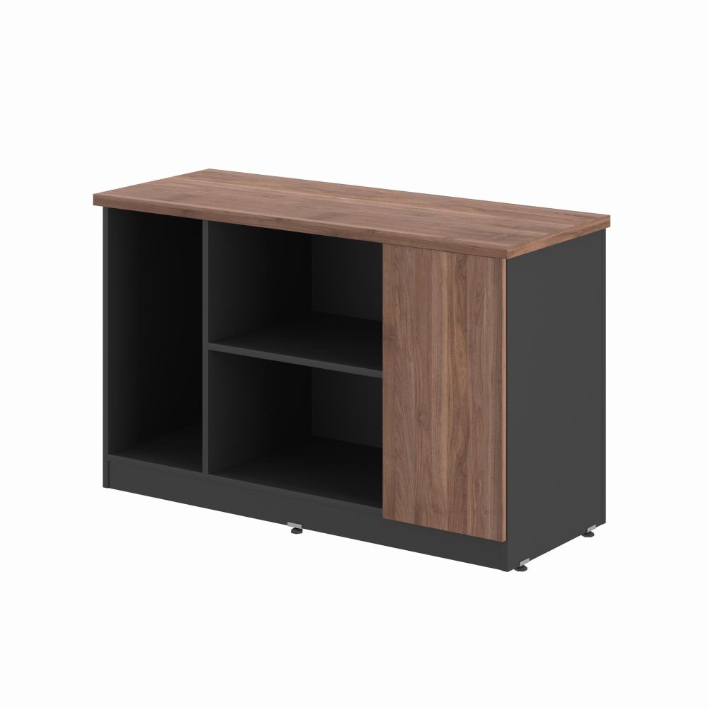 Mesa em L com Balcao Roxeon Noce Preto