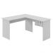 Mesa em L com Gaveta Mantel Branco