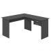 Mesa em L com Gaveta Mantel Preto Onix