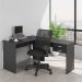 Mesa em L com Gaveta Mantel Preto Onix