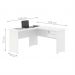 Mesa em L com Gaveteiro Carper Branco