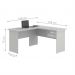 Mesa em L com Gaveteiro Carper Cinza
