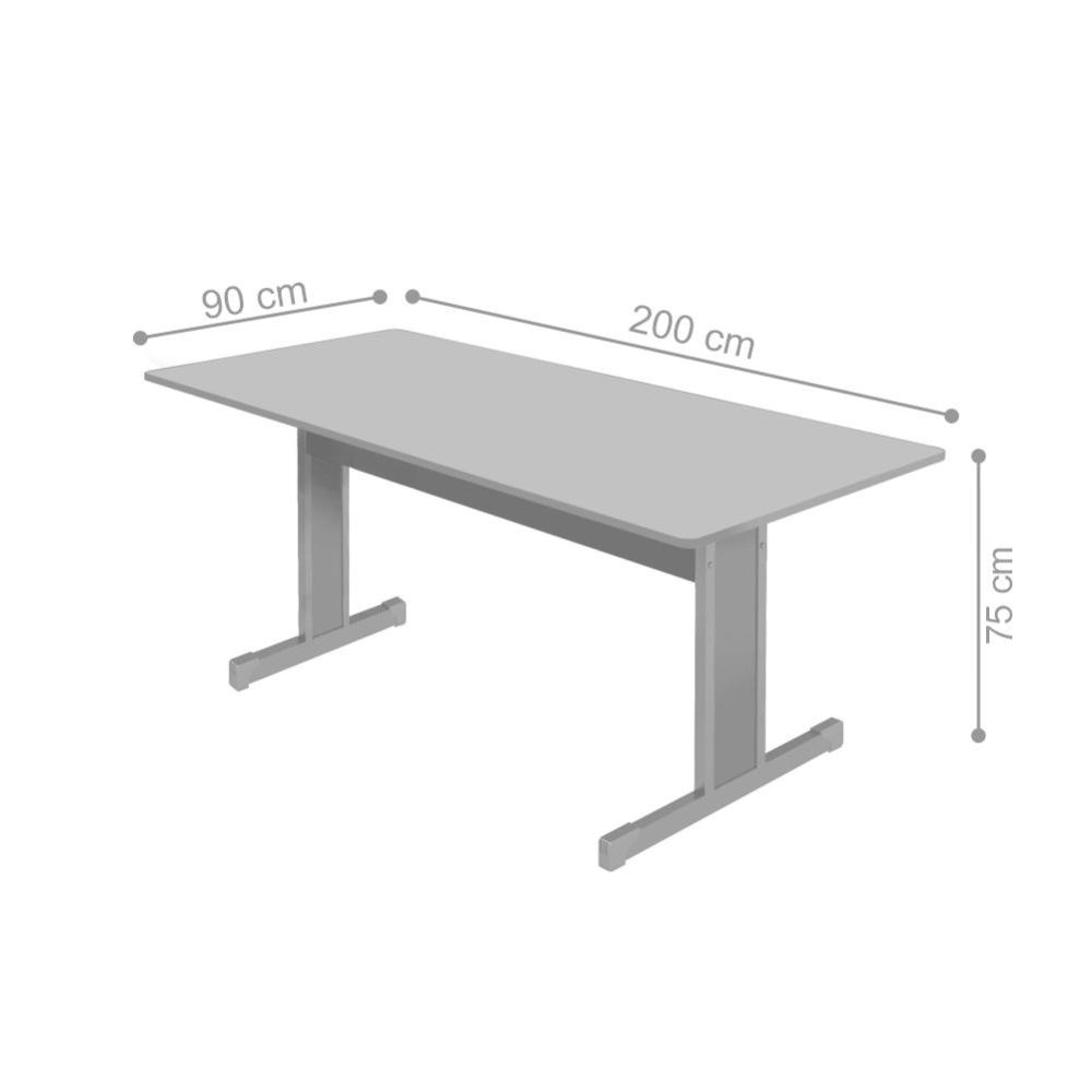 Mesa para Escritório 2000 Retan Cinza