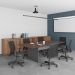 Mesa para Reunião 2,40m Cort Com Caixas Para Tomadas - Freijó e Preto