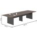 Mesa para Reunião 3,60 Cort  Freijo Preto