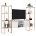 Rack 2 Portas Com Estante Clean - Branco Cobre