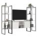 Rack 2 Portas Com Estante Clean - Branco Cobre